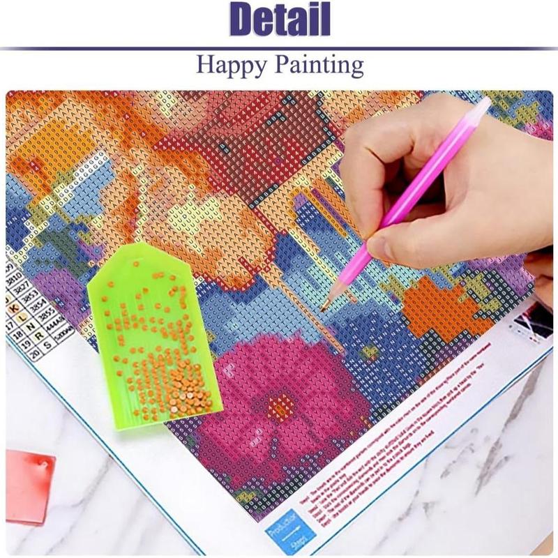 Landscape Pattern DIY Diamond Arts Colorful Painting Kit without Frame, 4 Counts set DIY Decorative Art Picture for Beginner, Wall Art Decor for Home Living Room Bedroom