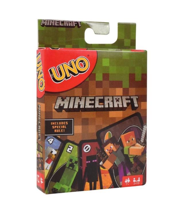 UNO Minecrep Anime Uno Card Set - Perfect for Family Game Night, Glossy Hard Paper, 112 Cards