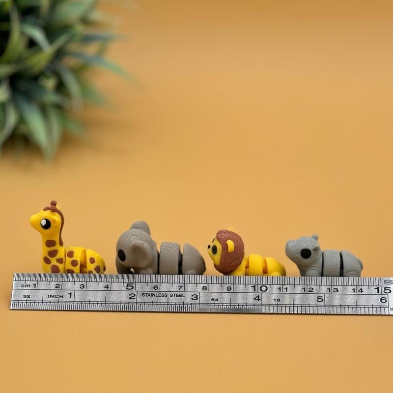 Mini Animal Figurines   Random Bundle Assortment of Articulating Miniatures