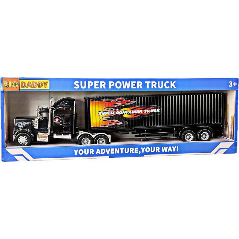 - Heavy Duty Tractor Trailer Cargo Transporter with Remote-Controlled Cargo Hold