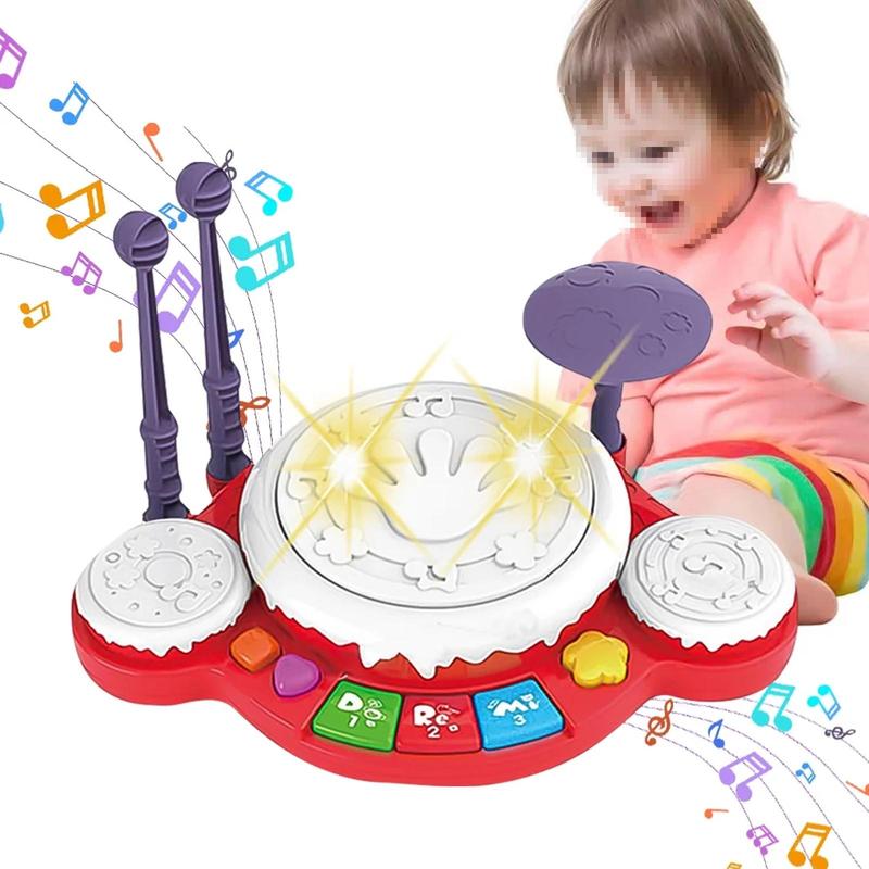 Montessori Toys, Multi-functional Musical Toys for Kids, Drum Set Musical Toy Set for Christmas Birthday Gifts for Your Little