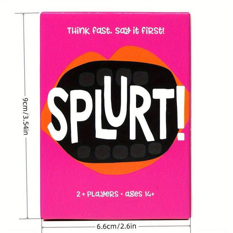 Splurt! Quick Thinking Word Game - Fast-Paced Party Card Game for 2+ Players, Ages 14 and Up - Enhance Reflexes and Vocabulary with Creative Categorization Challenges - Durable Paper Material