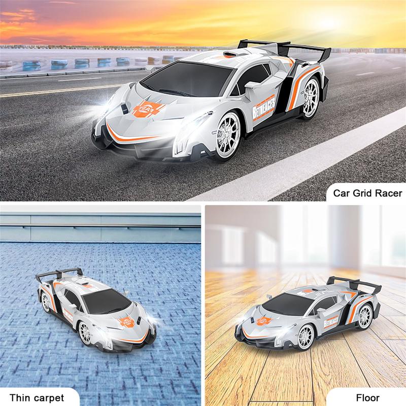 cars toy 1 18 Electric RC Lamborghini Toys Remote Control Racing Cars for 3-12 Years Old Kids with Rechargeable Batteries, Silver