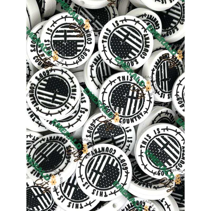 This Is God's Country Focal Beads - EXCLUSIVE | Faith Beads | God Beads | Flag Beads