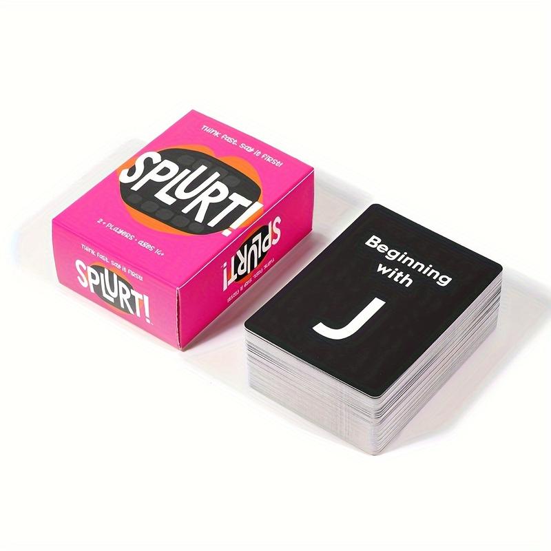 Splurt! Quick Thinking Word Game - Fast-Paced Party Card Game for 2+ Players, Ages 14 and Up - Enhance Reflexes and Vocabulary with Creative Categorization Challenges - Durable Paper Material