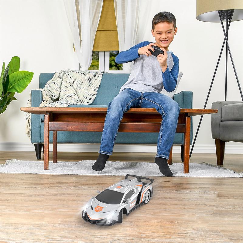 cars toy 1 18 Electric RC Lamborghini Toys Remote Control Racing Cars for 3-12 Years Old Kids with Rechargeable Batteries, Silver