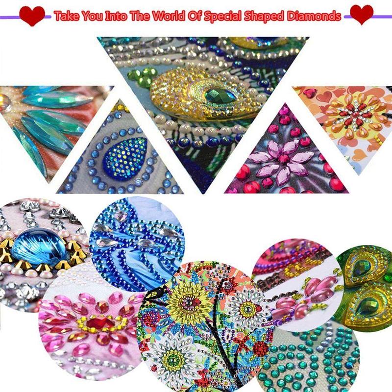 Flower & Bird Pattern DIY Diamond Arts Colorful Painting Kit without Frame, 1 Count DIY 5D Diamond Arts Colorful Painting Kit, Wall Art Decor for Home