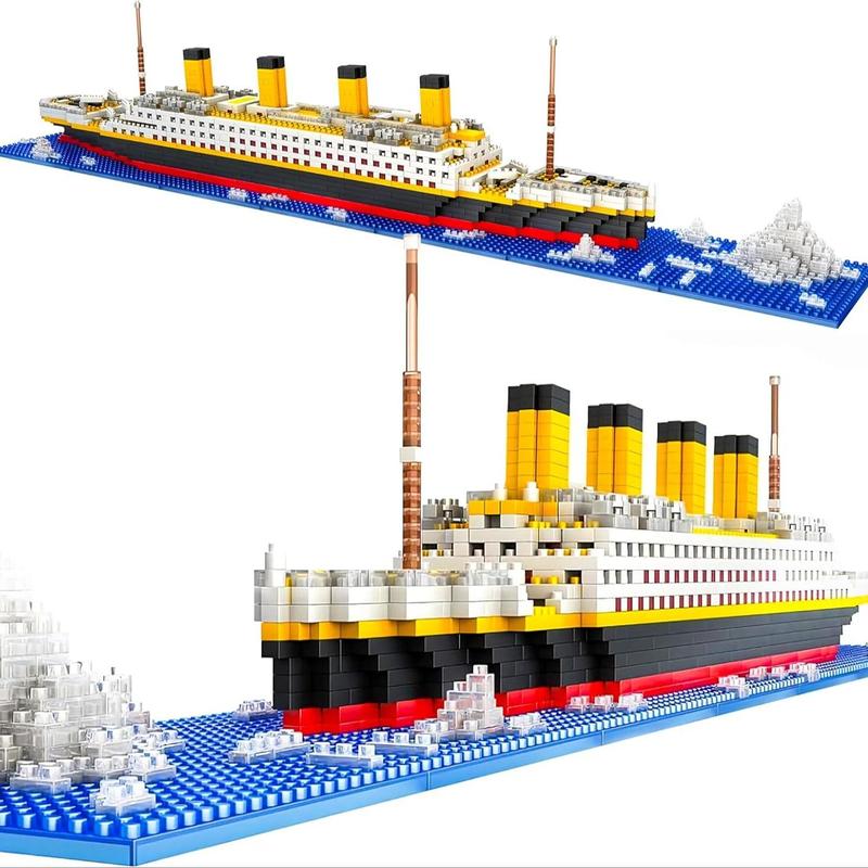 3D Cruise Ship Micro Mini Building Block (1 Set), Ship Model Building Block Assembly Toy, High Difficulty Giant Cruise Ship For Gift Giving