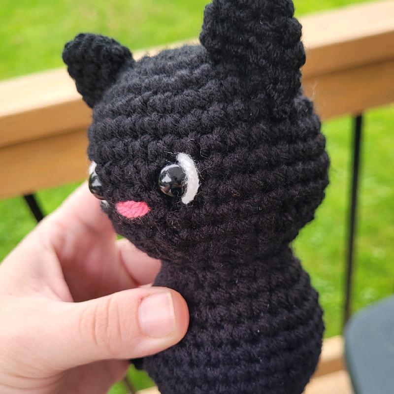 Lucky Black Crochet Cat