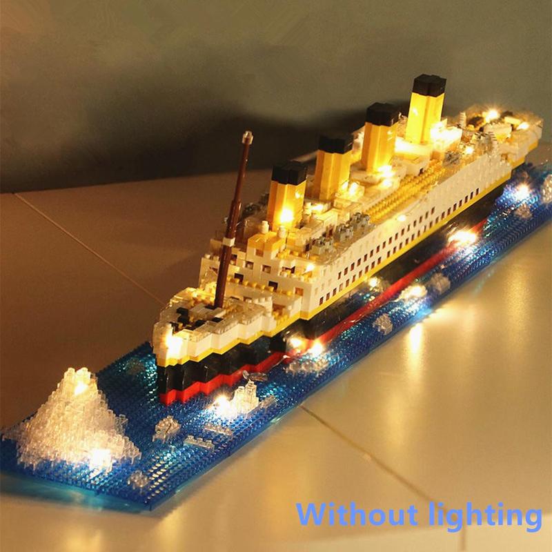 3D Cruise Ship Micro Mini Building Block (1 Set), Ship Model Building Block Assembly Toy, High Difficulty Giant Cruise Ship For Gift Giving