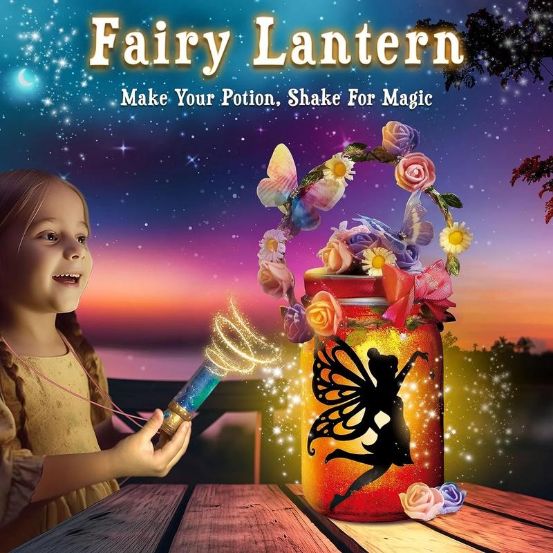 Kids Fairy Lantern Craft Kit with Remote Control For  Toy, Halloween Garden Decor DIY Set, Fairy Toys Crafts for Girls