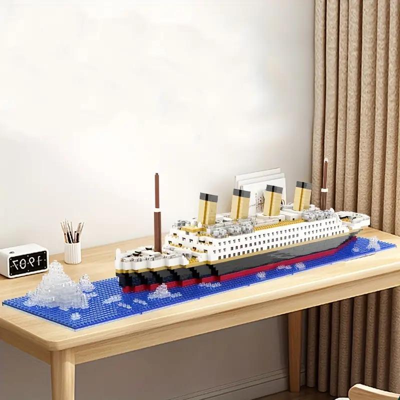 3D Cruise Ship Micro Mini Building Block (1 Set), Ship Model Building Block Assembly Toy, High Difficulty Giant Cruise Ship For Gift Giving