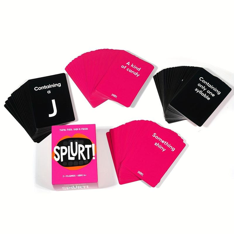 Splurt! Quick Thinking Word Game - Fast-Paced Party Card Game for 2+ Players, Ages 14 and Up - Enhance Reflexes and Vocabulary with Creative Categorization Challenges - Durable Paper Material