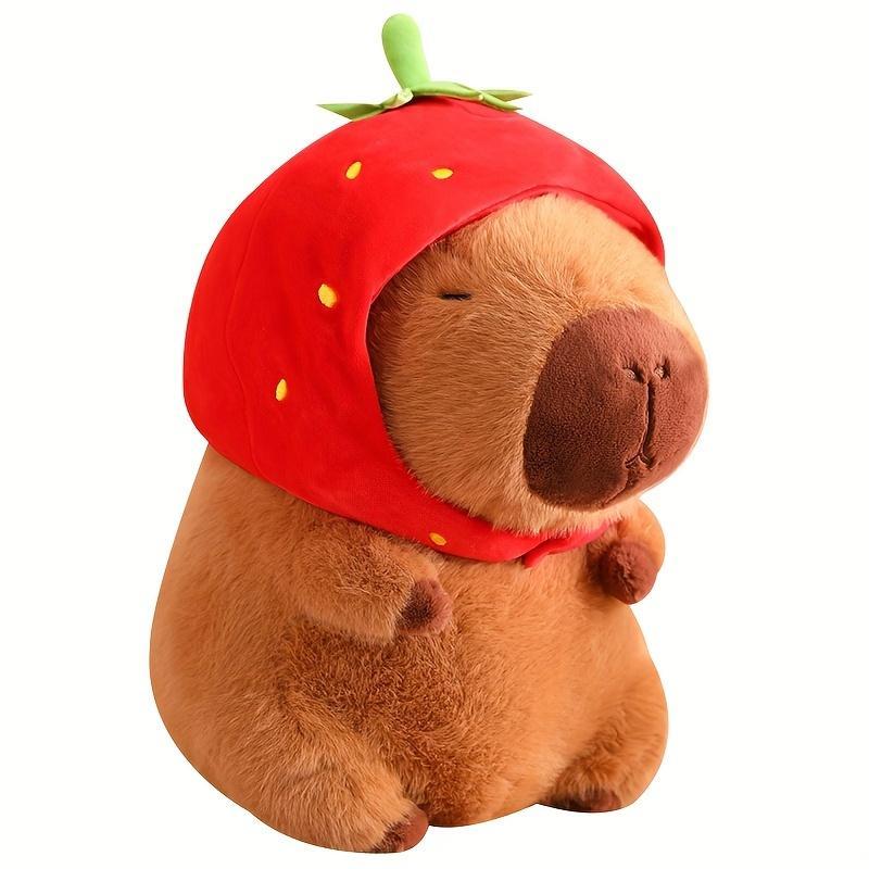 Summer Capybara Plush Toy, Cute Simulation Capybara Stuffed Toy, Soft Animals Decoration Toy for Home Sofa & Bed, Pets Plush Toys, Bedroom Decor