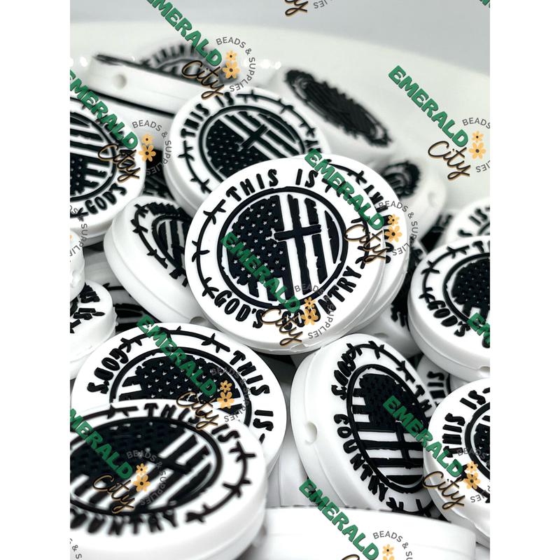 This Is God's Country Focal Beads - EXCLUSIVE | Faith Beads | God Beads | Flag Beads