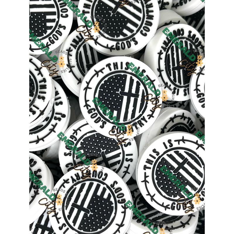 This Is God's Country Focal Beads - EXCLUSIVE | Faith Beads | God Beads | Flag Beads