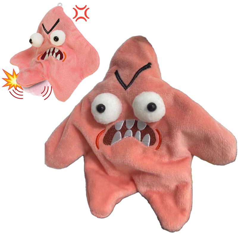 Moving Angry Starfish Plush Doll, Moving Funny Stress Relieving Toys, Starfish Plush Doll, Angry Stuffed Animals