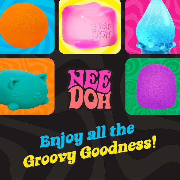 Schylling NeeDoh Color Change - Sensory Toy with Fun Dough Filling - Surprise colors appear when squished - Ages 3 and up - One randomly selcted piece