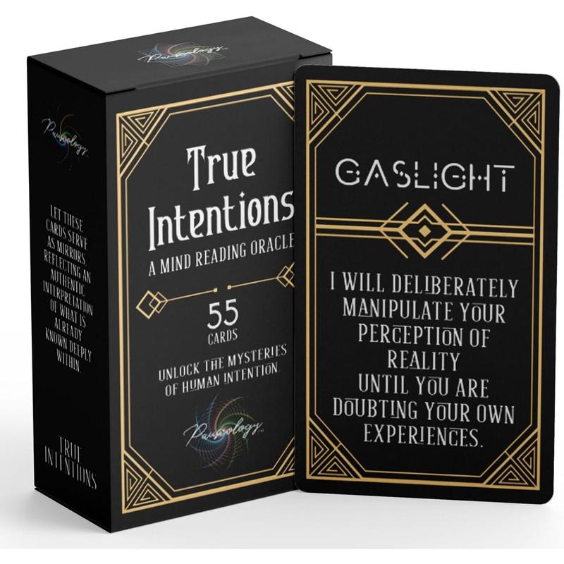 True Intentions: A Mind Reading Oracle Card Deck - 55 Intuitive Psychic Palm Sized Cards with Meanings on Them to Uncover Hidden Motives and Truths for Advanced to Beginners, Medium