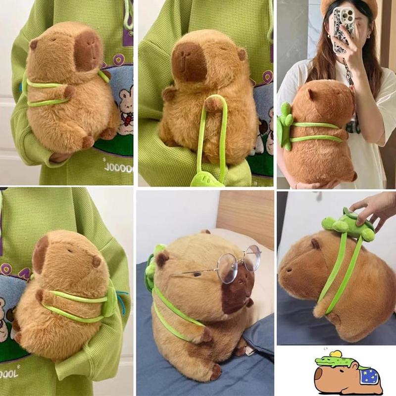 Summer Capybara Plush Toy, Cute Simulation Capybara Stuffed Toy, Soft Animals Decoration Toy for Home Sofa & Bed, Pets Plush Toys, Bedroom Decor