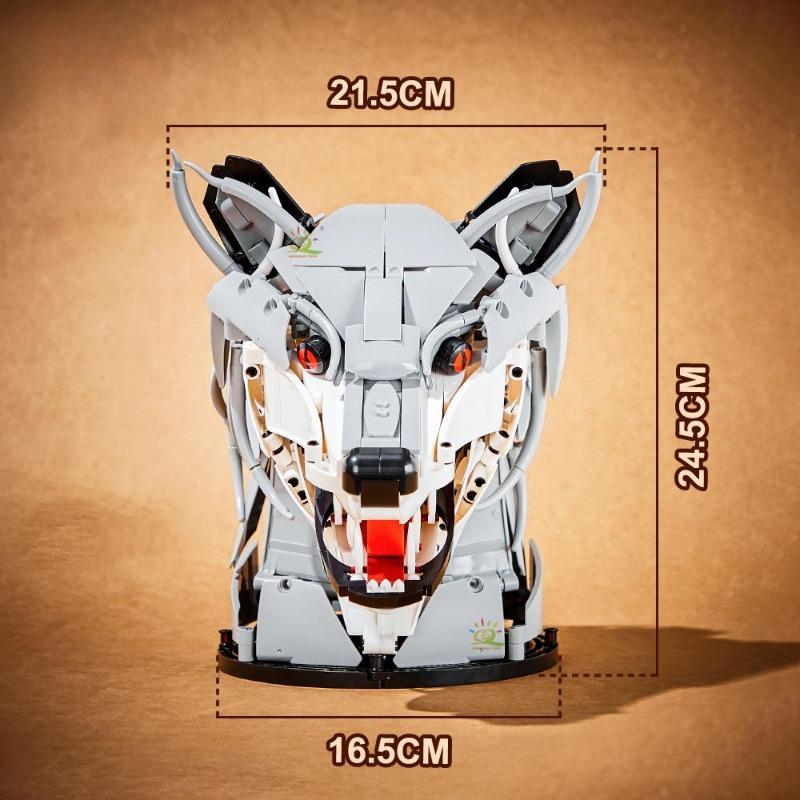 TOYSLINE-Wolf Deer Eagle Head Model Building Blocks Animal Pendant Wall Decor Wall Hanging Sculpture Home Decor Toy Christmas Gifts for Children and Adults