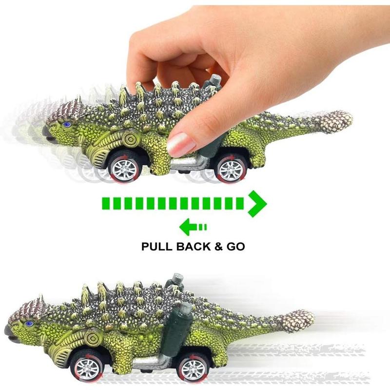 Dinosaur Toy Pull Back Cars,6 Pack Dino Toys for 3 Year Old Boys Girls,Boy Toys Age 3,4,5 and Up,Pull Back Toy Cars,Dinosaur Games with T-Rex