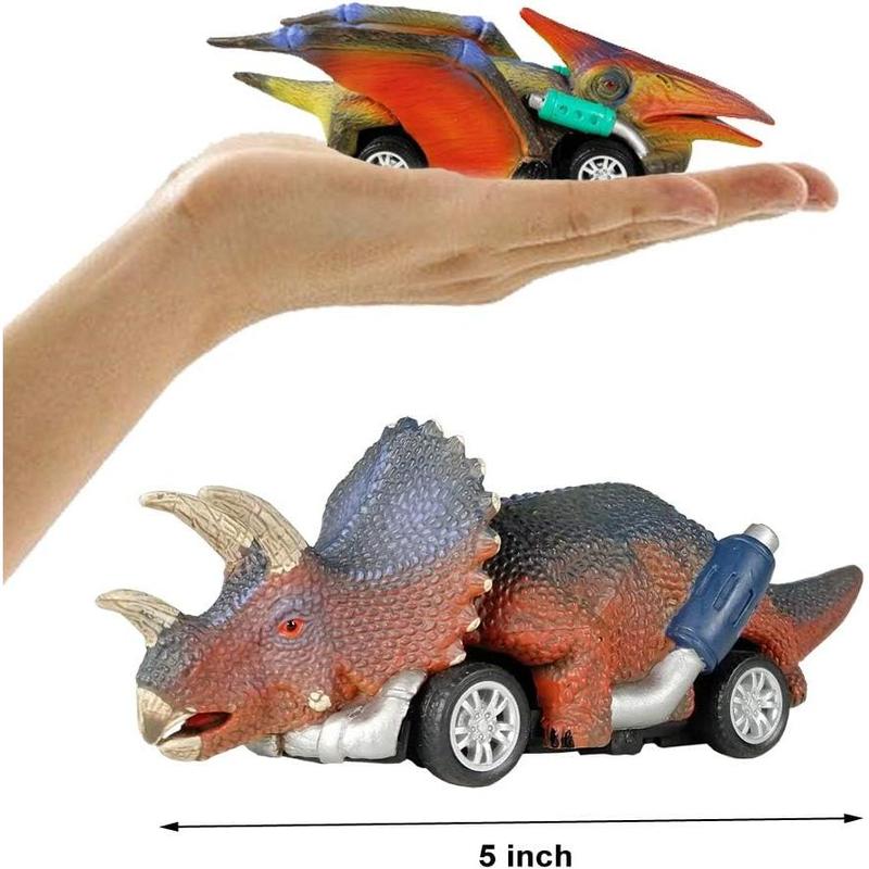 Dinosaur Toy Pull Back Cars,6 Pack Dino Toys for 3 Year Old Boys Girls,Boy Toys Age 3,4,5 and Up,Pull Back Toy Cars,Dinosaur Games with T-Rex