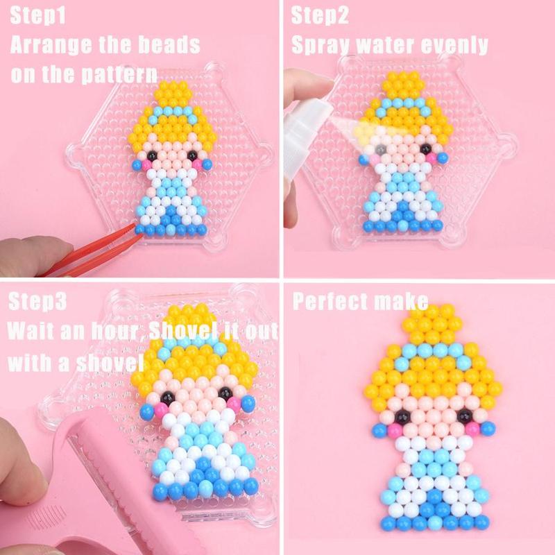 Water Sticky Beads Handmade Toy Kit, 1 Set DIY Aqua Beads Craft Project, DIY Creative Gift For Boys & Grils