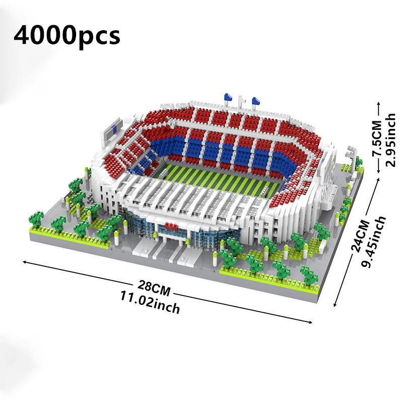 Football Stadium Building Blocks (4000pcs set), World Famous Football Stadium Building Blocks Model Toy, Stocking Fillers Gift