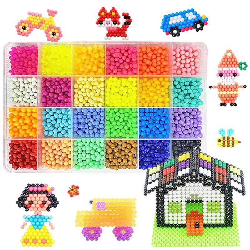 Water Sticky Beads Handmade Toy Kit, 1 Set DIY Aqua Beads Craft Project, DIY Creative Gift For Boys & Grils