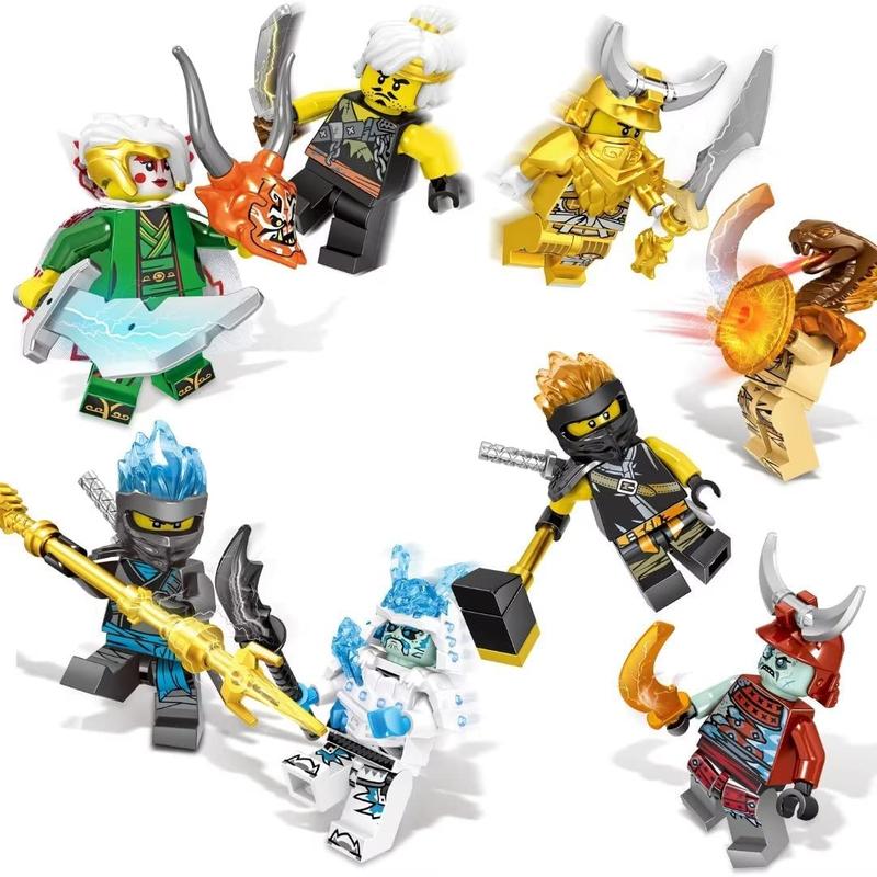 24 Pack Ninja Mini Action Figure Set - Ninjago Anime Movies Fans MiniCharacters Toys with Ninja Weapons