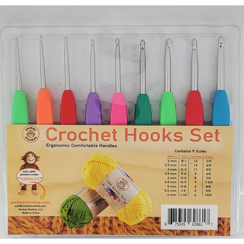 9-pcs Crochet Hooks Set by Yonkey Monkey