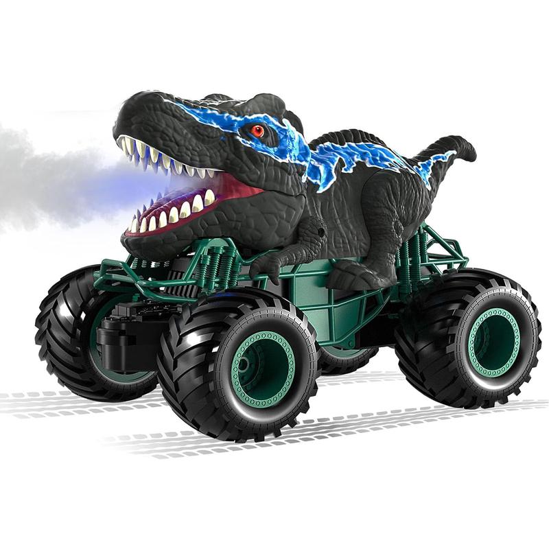 Remote Control Dinosaur Car, 2.4Ghz RC Dinosaur Truck Toys, Electric Hobby RC Car Toys with Light & Sound Spray