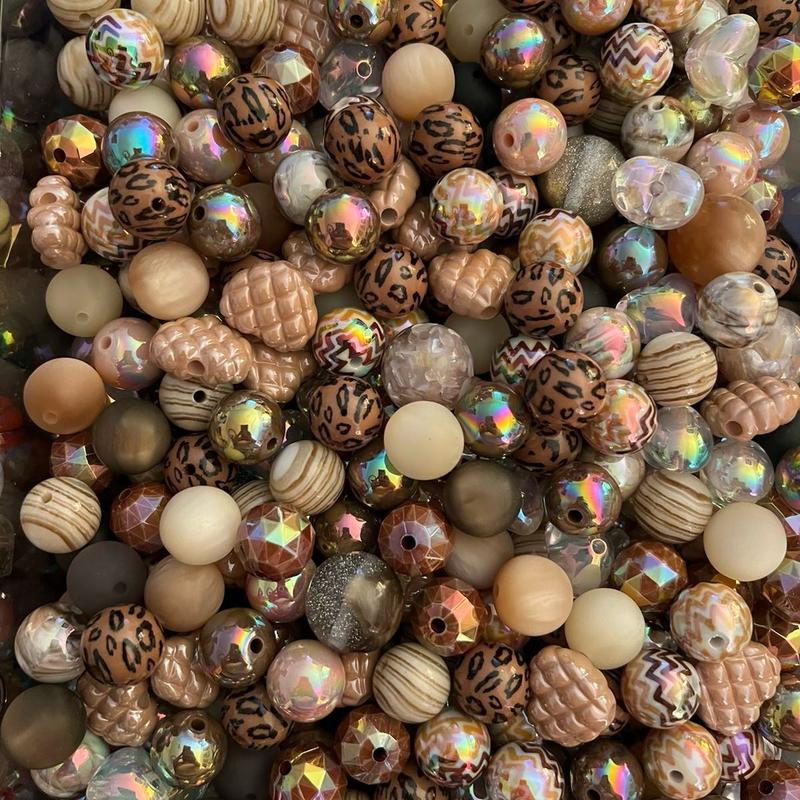 Love You a Latte Mix - Premium Assorted Acrylic Bead Mix for Beaded Pens fancy bead