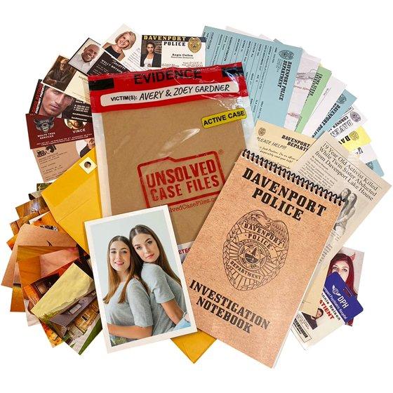 Pressman Toys Unsolved Case Files: Avery & Zoey Gardner - Crime Solving Party Game for Ages 14+