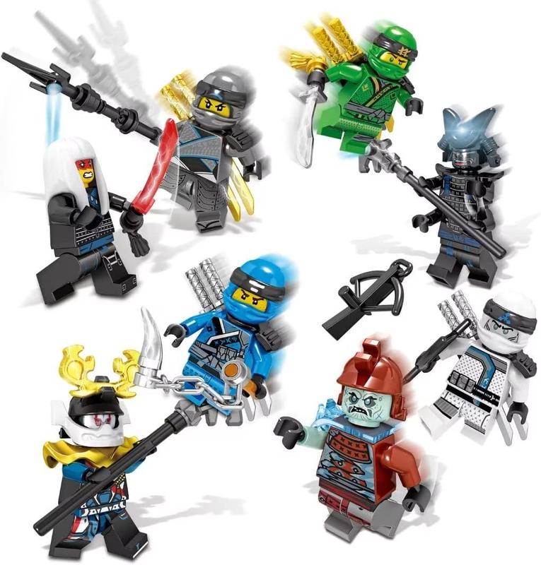 24 Pack Ninja Mini Action Figure Set - Ninjago Anime Movies Fans MiniCharacters Toys with Ninja Weapons