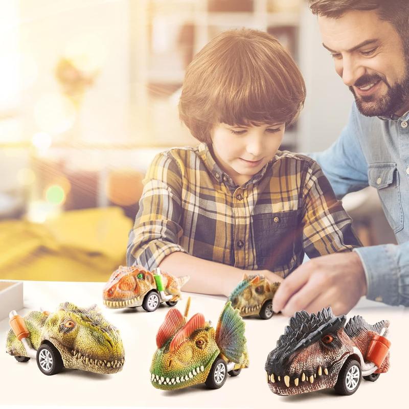 DINOBROS Dinosaur Toys for Kids 3-5, Pull Back Dinosaur Cars for 3 4 5 6 7 Year Old Boys Girls 6 Pack Dino Toys Gifts for Toddlers