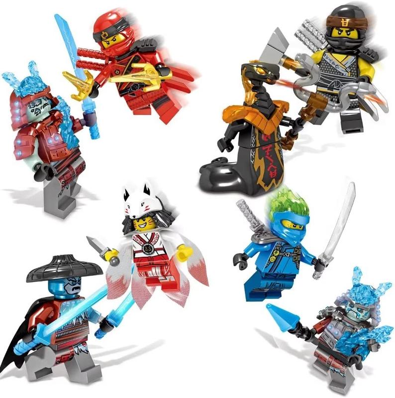 24 Pack Ninja Mini Action Figure Set - Ninjago Anime Movies Fans MiniCharacters Toys with Ninja Weapons