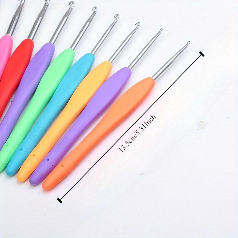 Random Color Crochet Hook, 1 Count Soft Silicone Handle Crochet Hook, Knitting Needle for Home & Cloth Shop Use