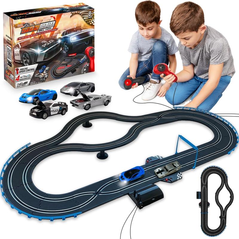 Slot Car Race Tracks Sets - Slot Cars, Race Tracks & Accessories Electric Race Car Track, Dual Electric Race Track for Girls & Boys Age 5 Years+