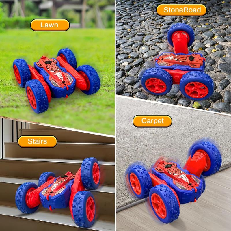 Spider Remote Control Car for Boys and Girls,360° Rotating RC Car Toy with Cool Spray Pattern,Cool Light Rechargeable 4WD Stunt Vehicle rc stunt