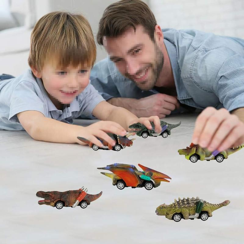 Dinosaur Toy Pull Back Cars,6 Pack Dino Toys for 3 Year Old Boys Girls,Boy Toys Age 3,4,5 and Up,Pull Back Toy Cars,Dinosaur Games with T-Rex