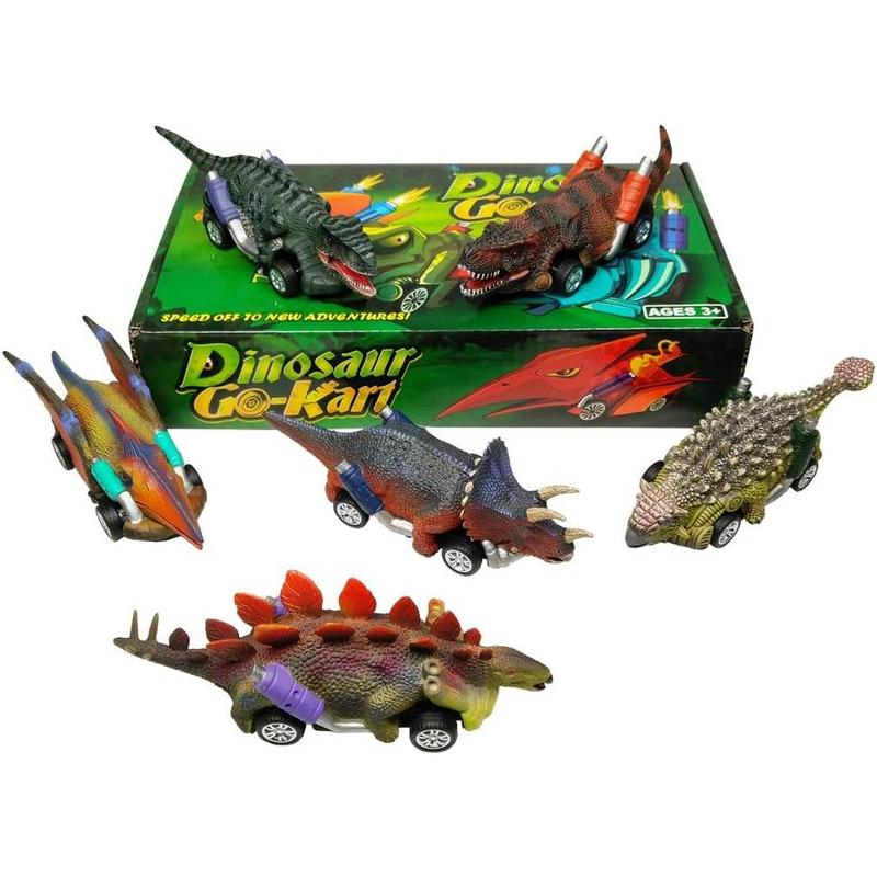 Dinosaur Toy Pull Back Cars,6 Pack Dino Toys for 3 Year Old Boys Girls,Boy Toys Age 3,4,5 and Up,Pull Back Toy Cars,Dinosaur Games with T-Rex