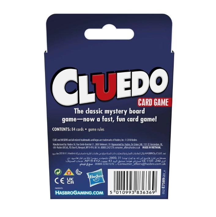 Hasbro Gaming Clue Card Game,3-4 Player Strategy Game,Travel Games,Christmas Stocking Stuffers for Kids Ages 8 and Up