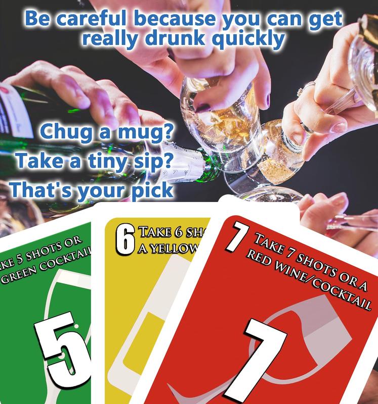 The Drinking Game Cards for Adults, Fun & Easy Games for Adult Game Nights - Couple Games, Bachelorette Party Games to Get Buzzed Easily - 2024 New Edition