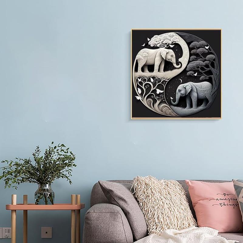 Diamond Painting Kits for Adults, Elephant 5D DIY Diamond Art Kits Full Drill Diamond Dots for Gift Wall Decor and Relaxation