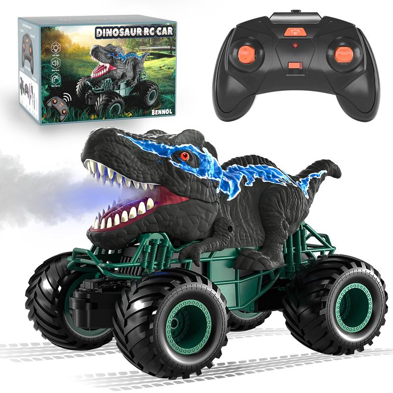 Remote Control Dinosaur Car, 2.4Ghz RC Dinosaur Truck Toys, Electric Hobby RC Car Toys with Light & Sound Spray