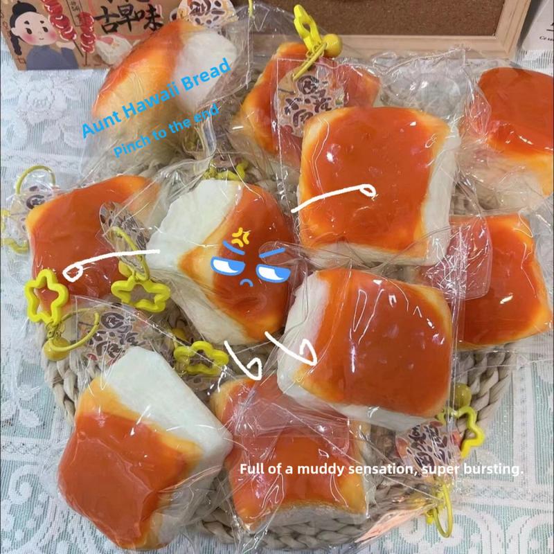 Aloha Soft Hawaiian Bread Squishy Toy – Realistic Stress Relief & Sensory Fun for All Ages!