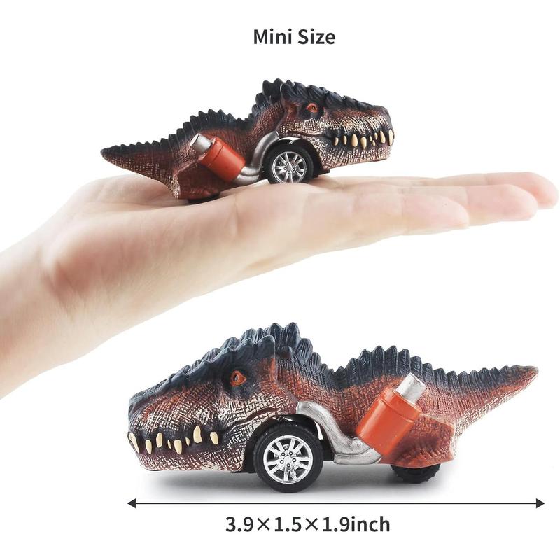 DINOBROS Dinosaur Toys for Kids 3-5, Pull Back Dinosaur Cars for 3 4 5 6 7 Year Old Boys Girls 6 Pack Dino Toys Gifts for Toddlers