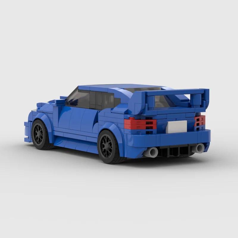 MOC Subaru WRX STI 303pcs racing sports car Vehicle Speed Champion Racer Building Blocks Brick Creative Garage Toys for Boys